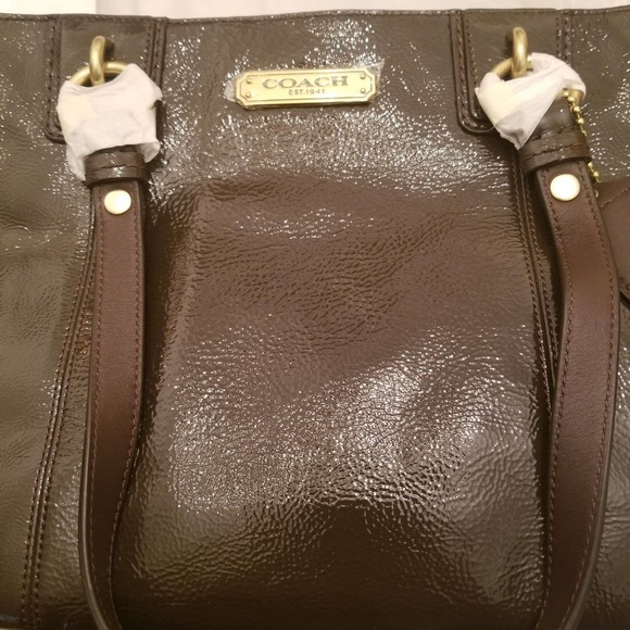 VINTAGE COACH GALLERY ZIP PATENT LEATHER - Picture 7 of 11